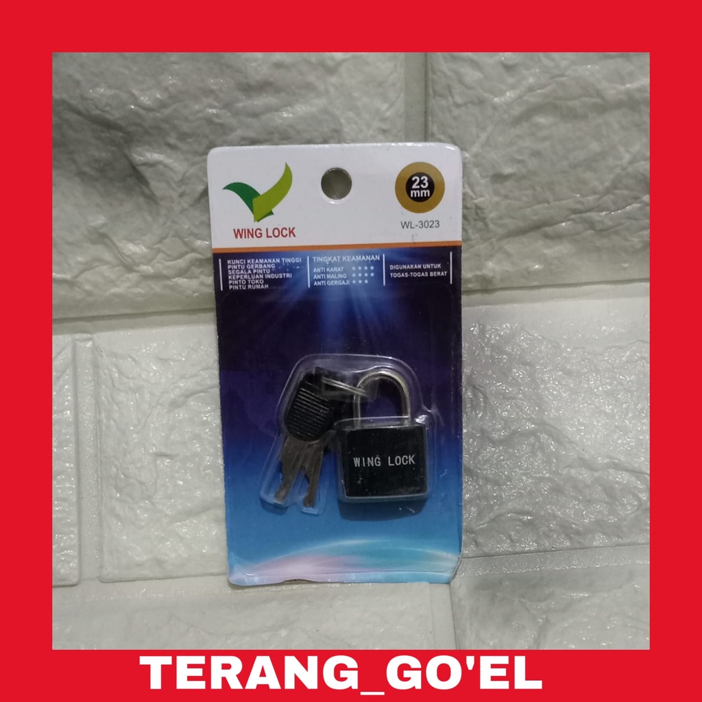 GEMBOK KOPER WING LOCK / GEMBOK TAS 23mm WL 3023