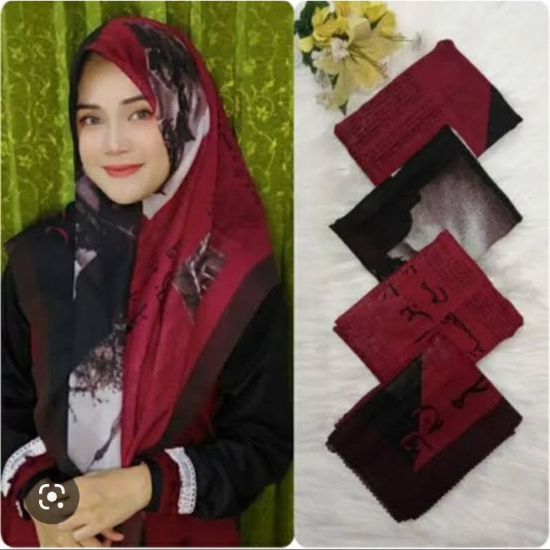 NFJ - Denay kw segiempat motif koran arab