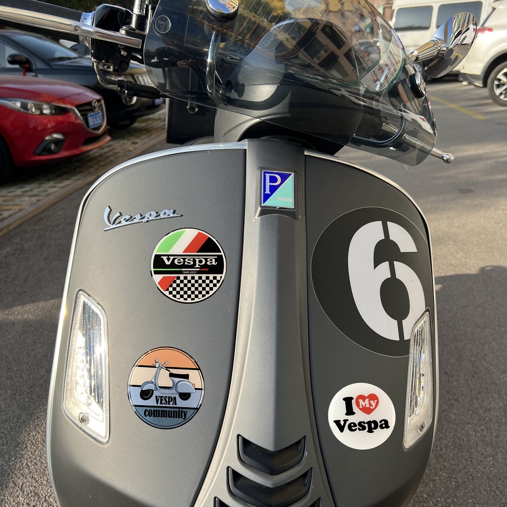 Stiker Reflektif Magnet Lembut Vespa Piaggio Italia Lencana Lambang 3D Stiker Badan Skuter Sepeda Motor Untuk PX Sprint Super Primavera GTS