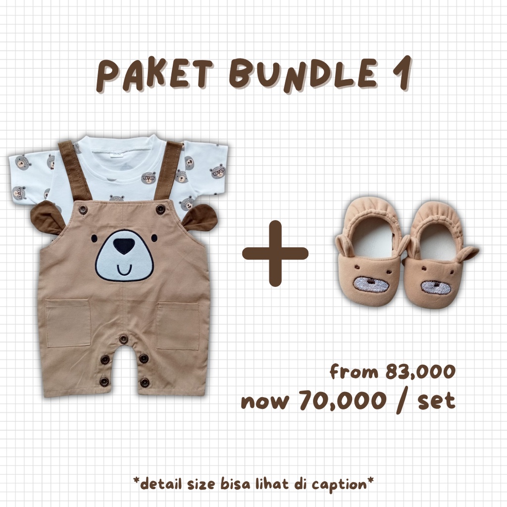 Paket bundle PROMO kado bayi baru lahir baju sepatu