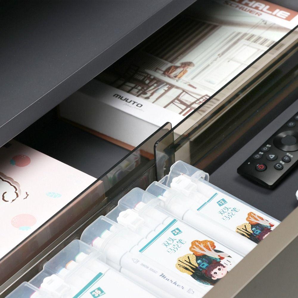 [Elegan] Pembatas Laci 1Pcs Kaus Kaki Tahan Lama Finisher Rumah Rak Penyimpanan Ditarik Bebas Pukulan Papan Partisi