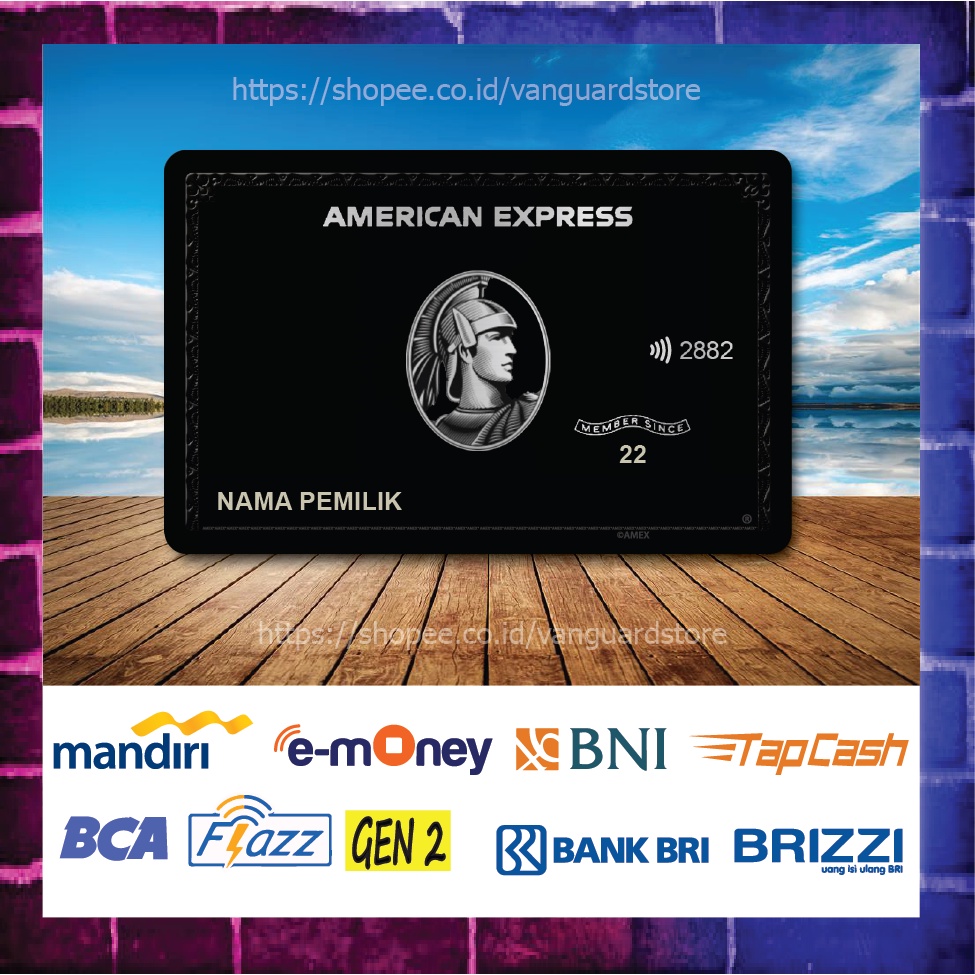 KARTU E MONEY E TOLL KARTU AMERICA EXPRESS 1 DEBIT CREDIT EMONEY MANDIRI FLAZZ BCA BNI TAPCASH BRIZZI BRI - 1 SISI