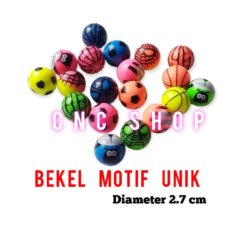 Bola Bekel Mini 2.2cm Motif Unik Lucu Murah Mainan Jadul