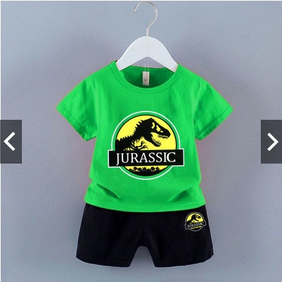 SETELAN UNISEX ANAK SET DINO SERIES  / BISA COD /SET ANAK LAKI LAKI 0-4 THN