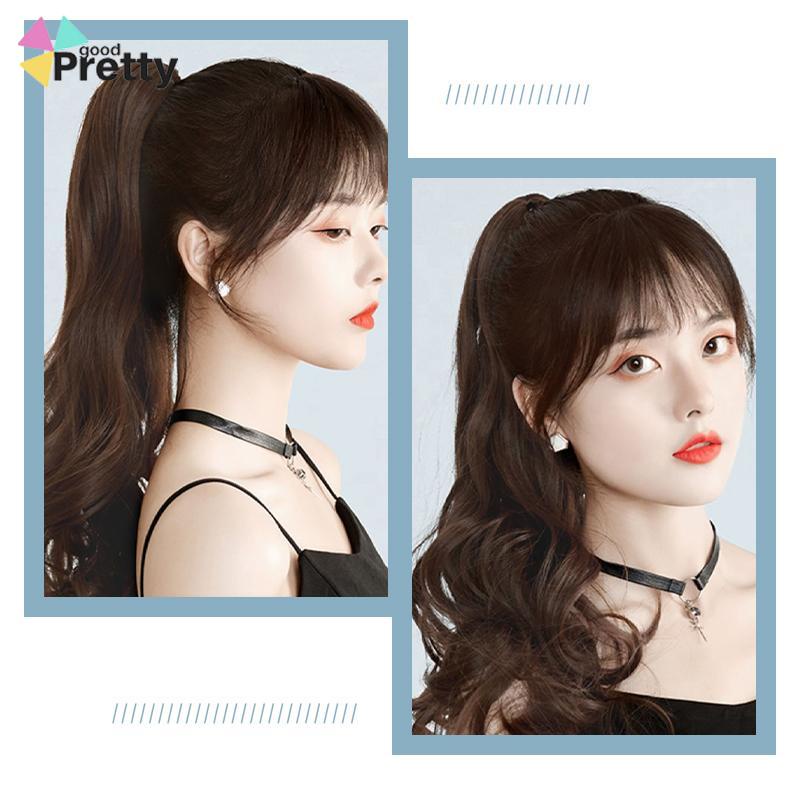 Ikat Rambut Palsu Gelomban Wig Rambut Gelombang Cakar Klip Rambut Pendek Kuncir Kuda Poni Keriting 8 Gigi Klip Wig Wanita - PD