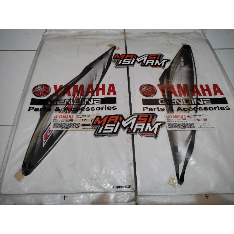 Striping stiker Body tameng Black hitam  Mio Sporty Smile ORIGINAL