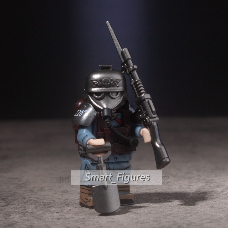 Minifigures Death Korps Insinyur Krieg Pyro Sersan Psyker Imperial Guard Warhammer 40k Mini Angka Mainan Hadiah