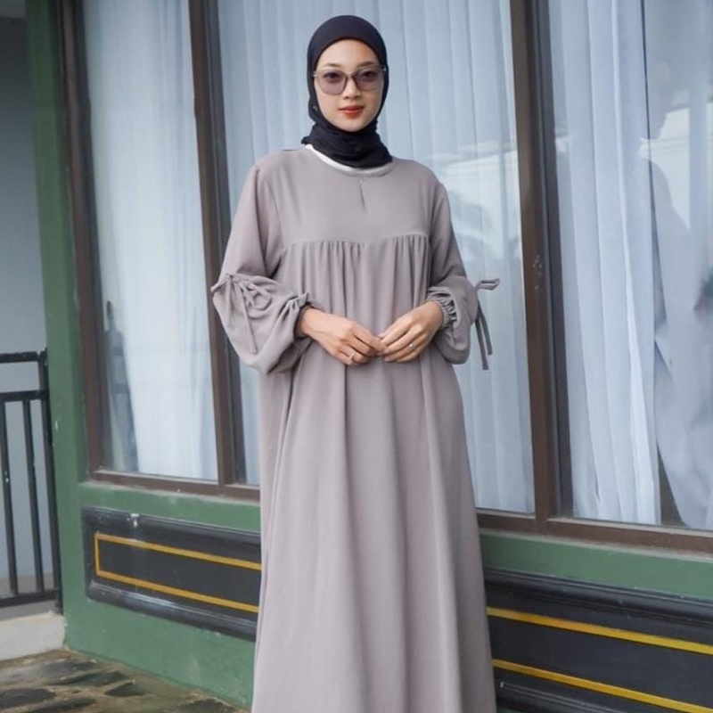 Model Gamis Terbaru 2023 Hitam Polos Simpel Modern Remaja Dress Wanita Muslim Pesta Elegan Mewah Kekinian