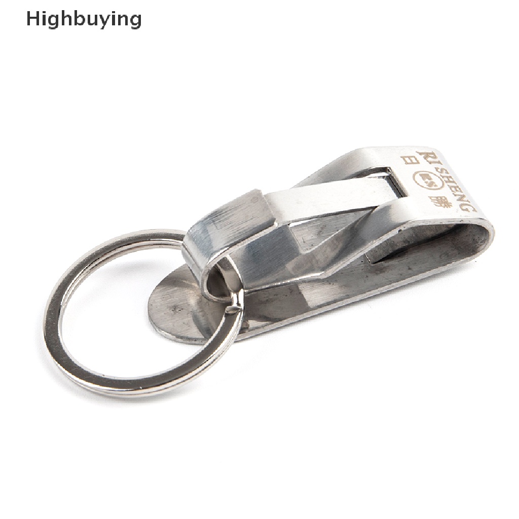 Hbid Gantungan Kunci Stainless Steel Safety Heavy Belt Key Clip Detachable Belt Keychain Glory