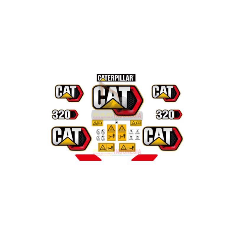 Stiker Excavator CATERPILLAR CAT 320