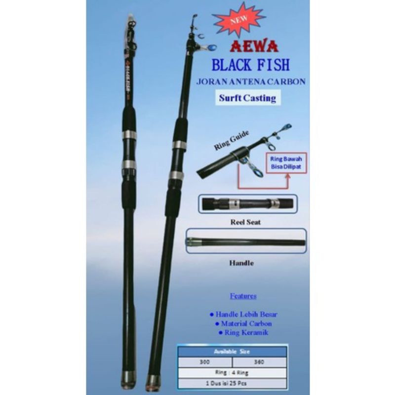 Joran pasiran aewa black fish