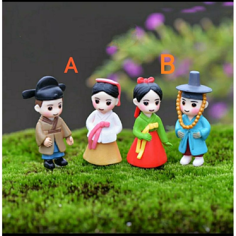 Patung Sepasang Kekasih Cina Untuk Imlek Topper Kue Imlek Miniatur Couple Untuk Valentine