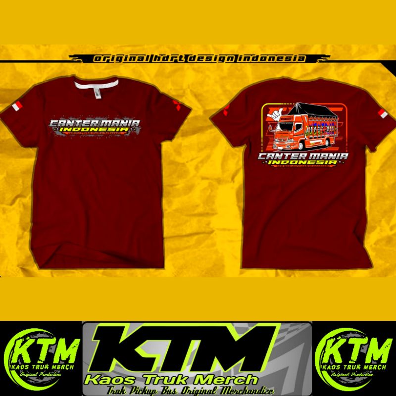 Kaos Truck Canter Mania Indonesia / Kaos Truk Canter Mania Indonesia / Kaos Truck Mania / Atasan Pri