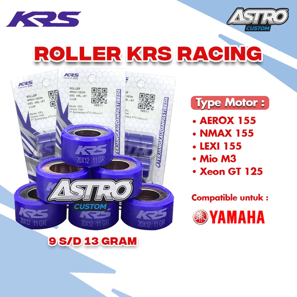 Roller KRS NMAX AEROX LEXI 155 Racing Upgrade Tenaga CVT Menambah Akselerasi CVT Paket Kirian ASTRO
