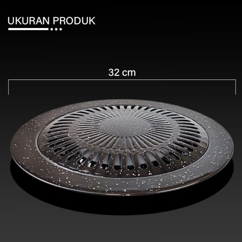 32CM BBQ PAN, GRILL PAN, ALAT PANGGANG ANTI LENGKET.