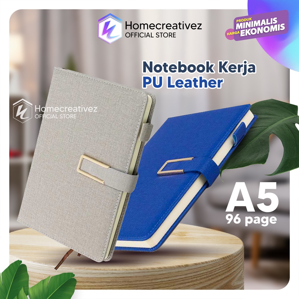 Buku Catatan Kerja Cover Kulit Kertas A5 - Buku Tulis Notebook