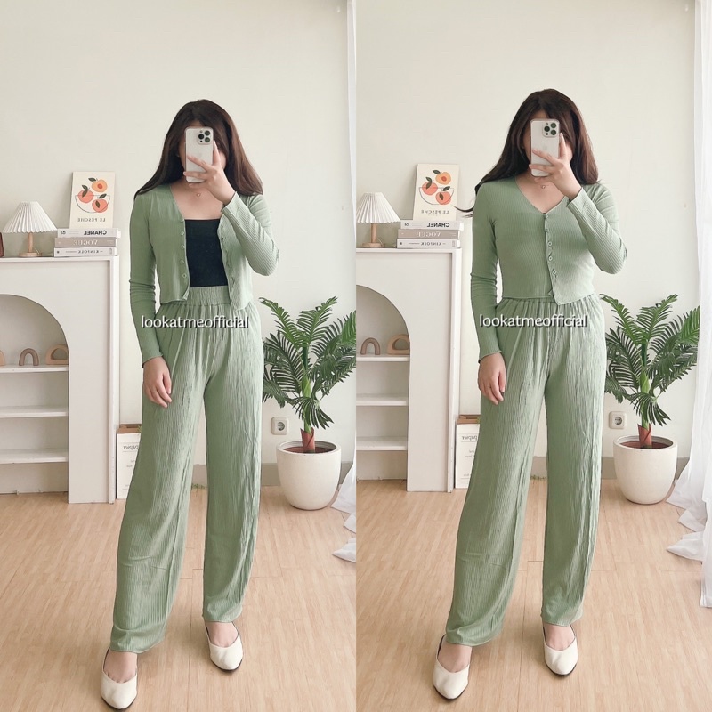 lookatmeofficial • Anya setelan Wanita Cardi+Pants 6595