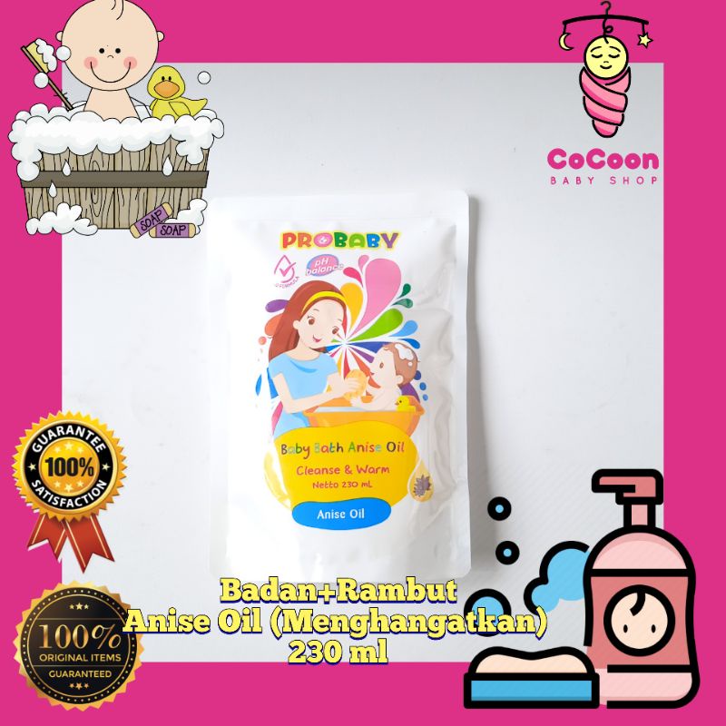 Sabun Badan Bayi Pro Baby Probaby Baby Bath Anise Oil Refil 230 ml