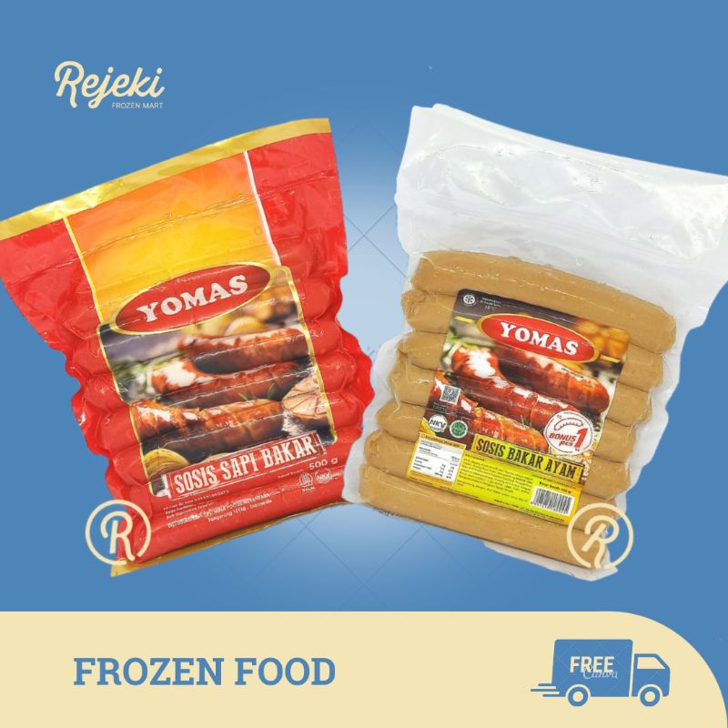 

Yomas Sosis Ayam / Sapi Bakar 500gr - Rejeki Frozen Mart