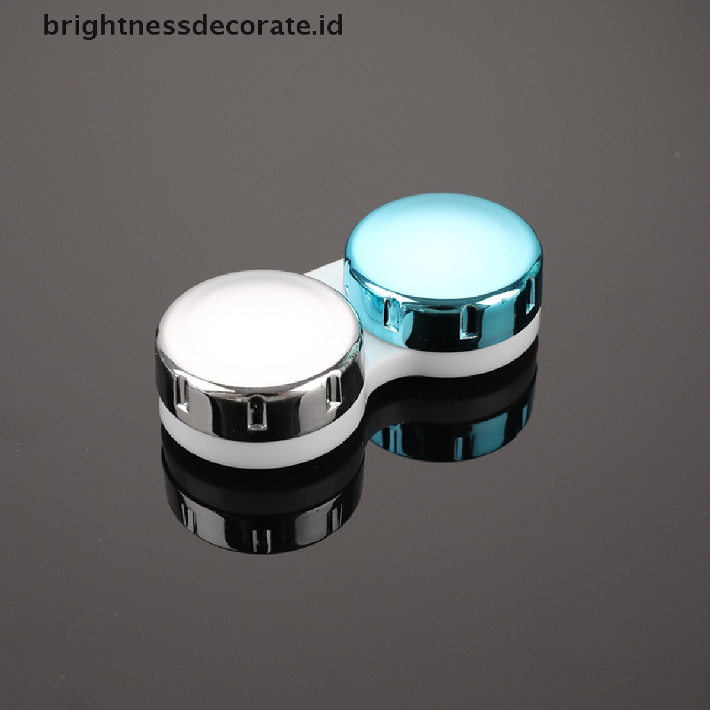 [Birth] Fashion Contact Lens Case Cermin Wadah Perendam Bisnis Travel Holder Kit [ID]