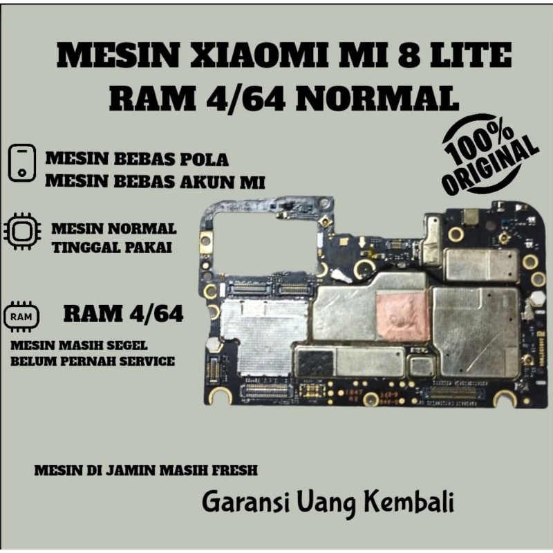 MESIN XIAOMI MI 8 LITE RAM 4/64 NORMAL TESTED TINGGAL PAKAI