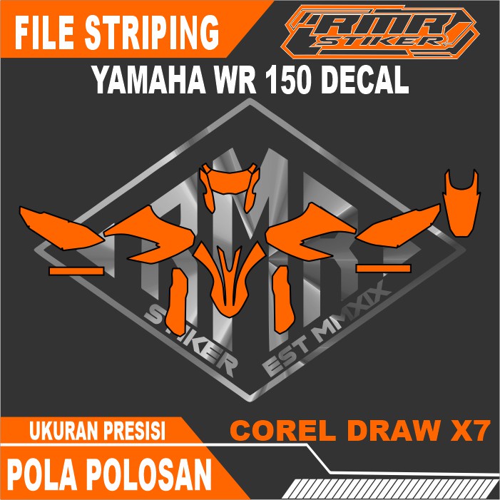 Pola File / Mentahan Striping / decal Yamaha WR 155
