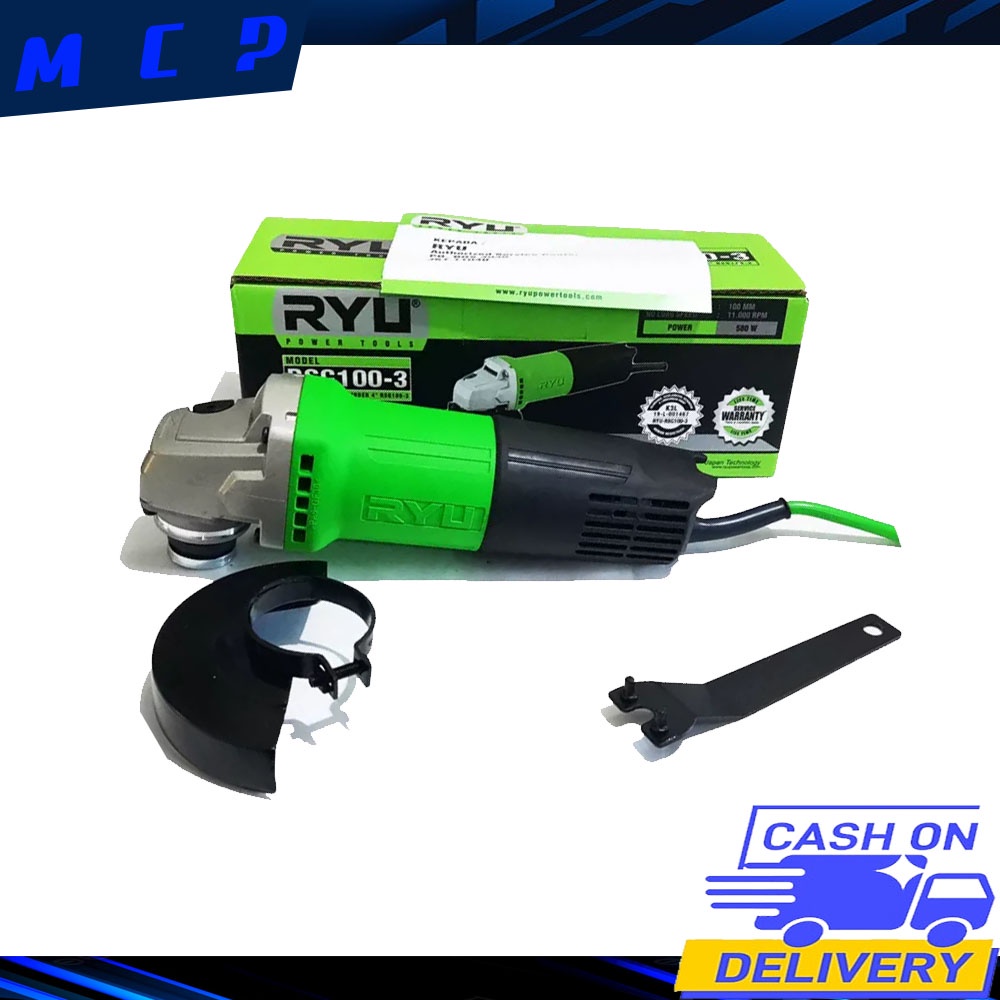 MESIN GERINDA TANGAN LISTRIK 4”  ANGLE GRINDER  MURAH LARIS FULL TEMBAGA DAN TERLARIS GRINDER RSG 100-3 / MESIN GURINDA RYU JLD YUKIDO MDON TERLARIS NEW BIG SALE Mesin Gerinda Tangan /Gerinda Listrik Angle Grinder