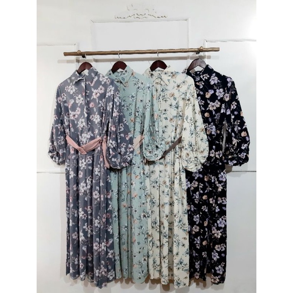 Gamis Fatiha Crinkle Flower