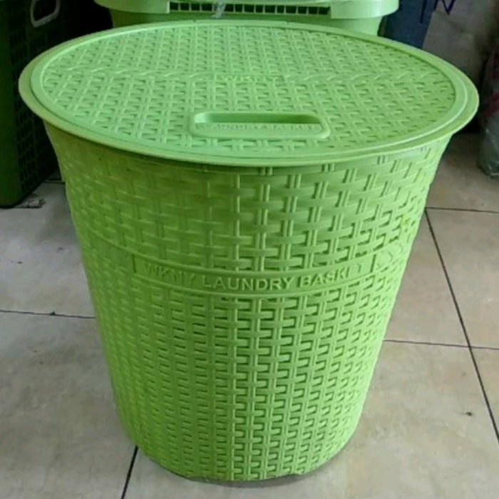 Labag Keranjang Baju Plastik/Keranjang Baju Kotor/Keranjang Laundry Bulat