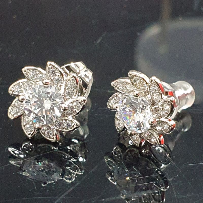 Anting tusuk mata motif bunga elgant A0524 ATS