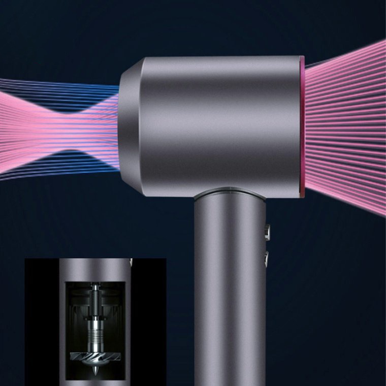Hair dryer Salon Profesiona Pengering Rambut  With Five Styling Attachments-3 warna