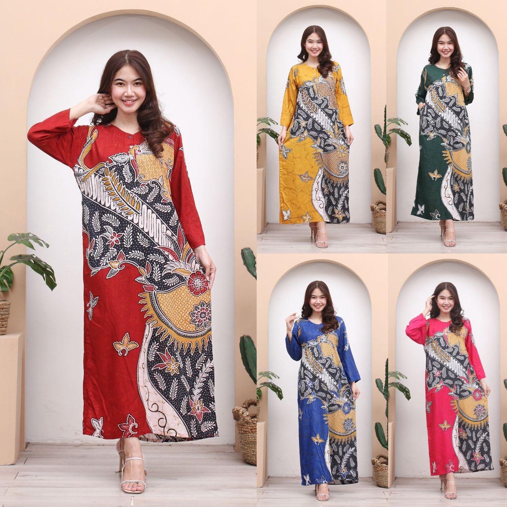 Longdres Batik ADEEBA Daster Panjang Busui Batik Terbaru By GrosirDaster