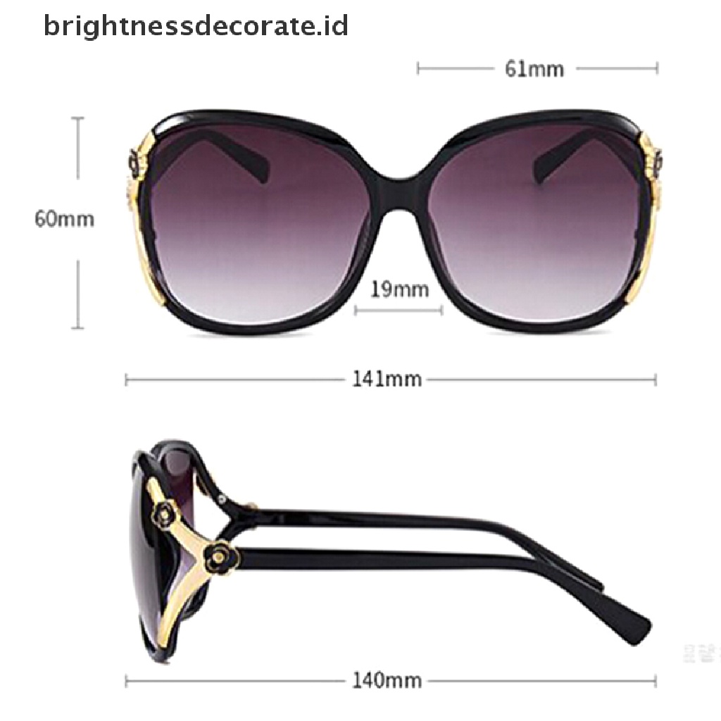 [Birth] Wanita Oversized Sunglasses UV400 Nuansa Besar Retro Round Eyewear2019Baru [ID]