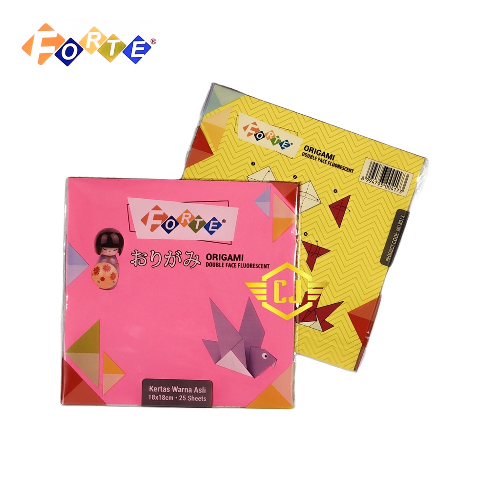 

Kertas Origami FORTE 18x18cm Double Side Face Fluorescent 18 x 18 cm