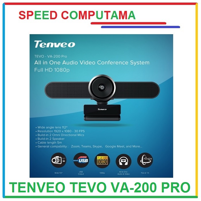 Tenveo VA200 Pro Webcam Speaker Microphone Conferen Call Camera