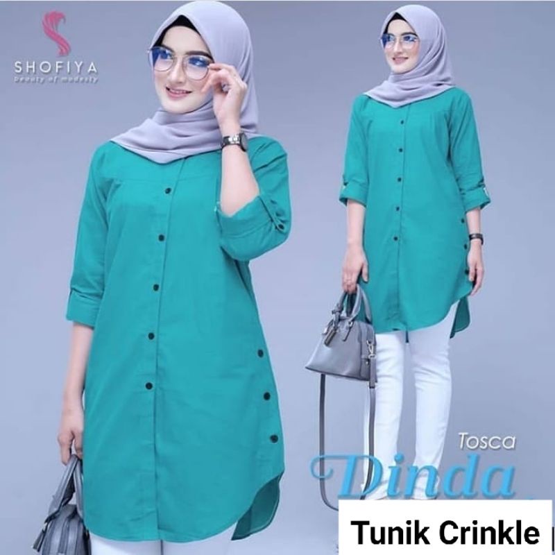 TUNIK CRINKLE DINDA ATASAN WANITA TERMURAH