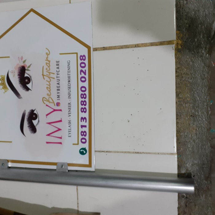 

Plang Nama Custom + Tiang 60 Cm