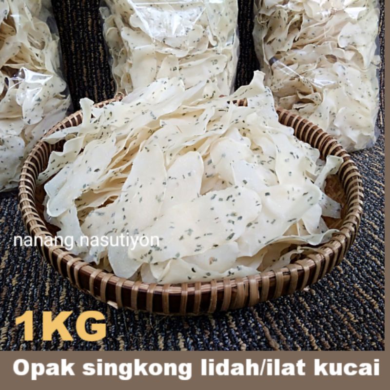 

Opak singkong LIDAH/ILAT KUCAI mentah wonosobo netto 1kg