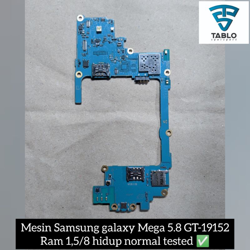 mesin Samsung galaxy Mega 5.8 GT-19152 ram 1,5/8 hidup normal tested ✅
