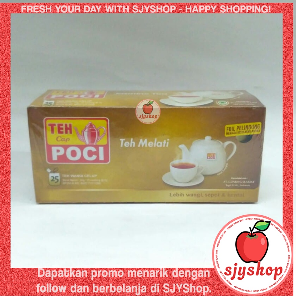 Teh Cap Poci - Teh Melati / isi 25 / 50gr / Produk HEMAT - SJYShop