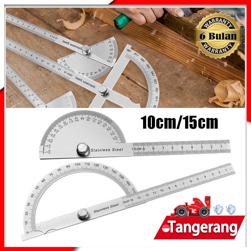 Busur Derajat / Stainless Degree Protractor / Pengukur Sudut / Penggaris Busur Alat Ukur Sudut