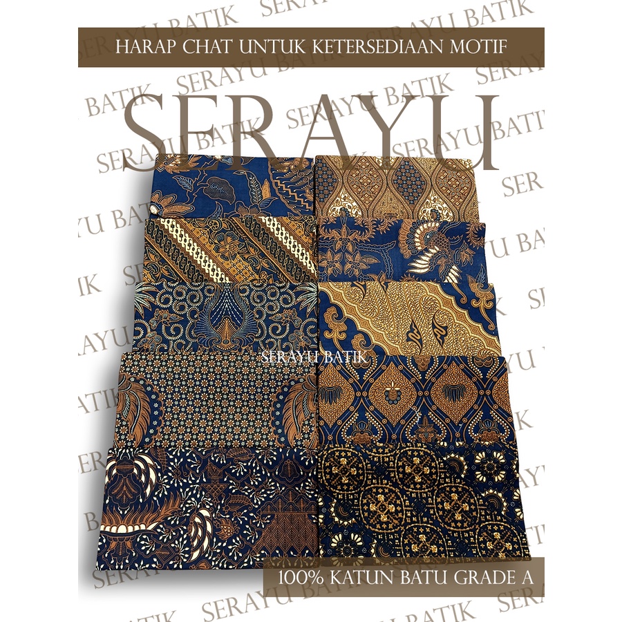 Kain / Jarik / Sewek Batik 100% Katun Batu Grade A Motif Solo Sogan