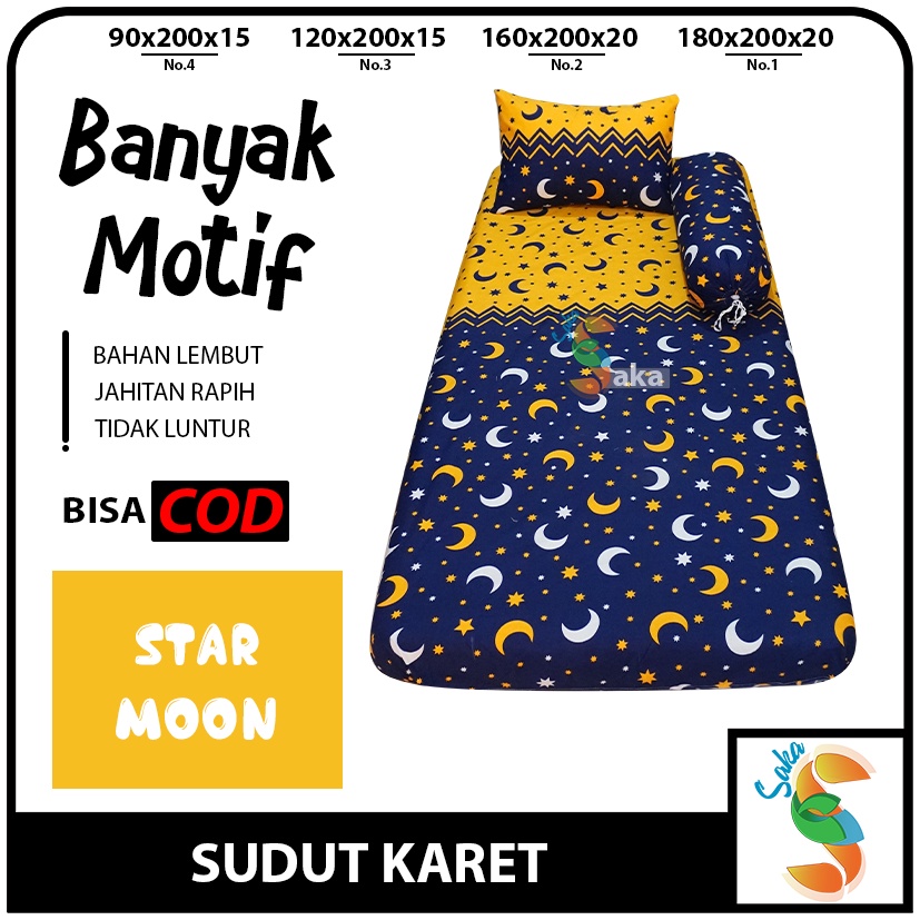 Saka Sprei Set Ukuran 90x200 Single Polos Aesthetic Microfiber