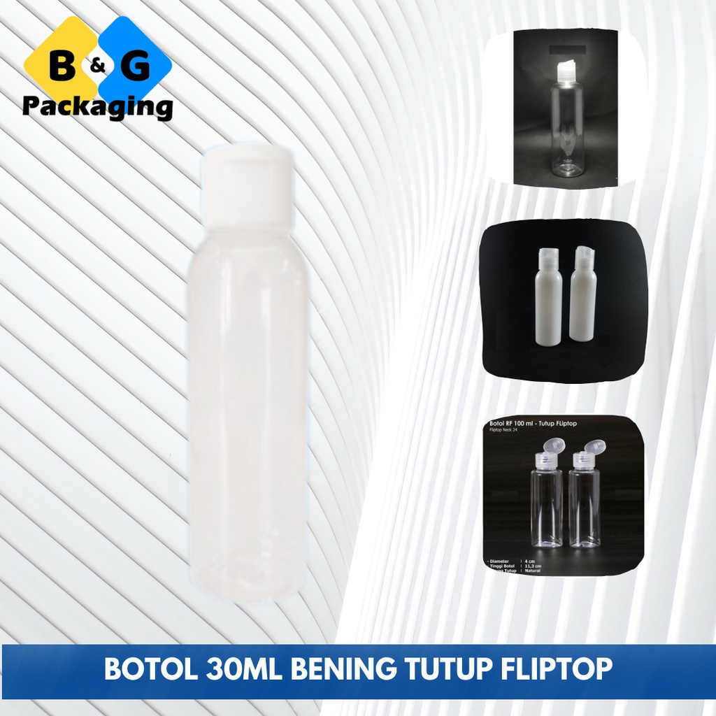 BOTOL 30ML BENING FLIPTOP / BOTOL PLASTIK 30ML FLIPTOP WADAH ISI ULANG