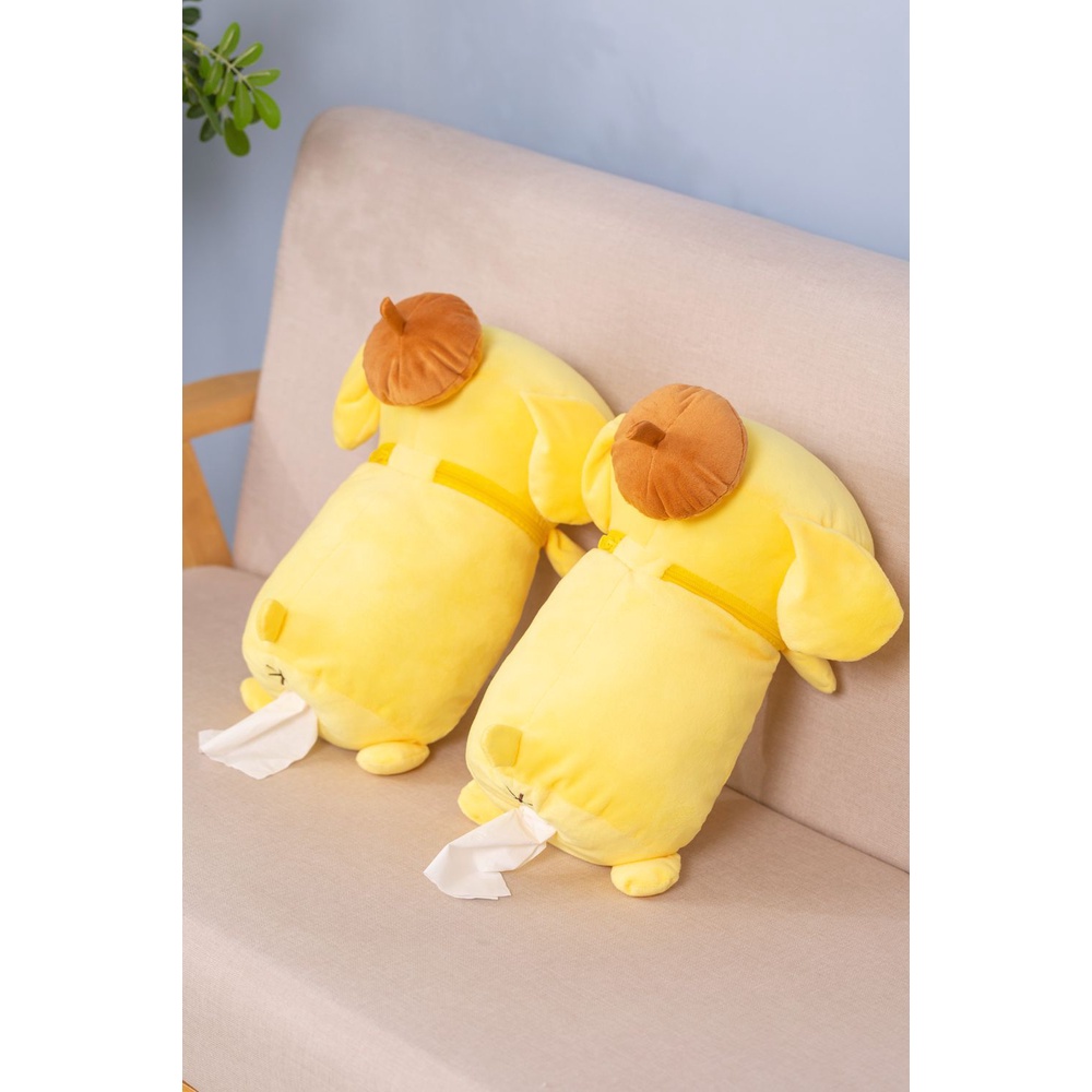 BONEKA POMPOMPURIN PURIN KUNING TISSUE COVER TEMPAT TISU