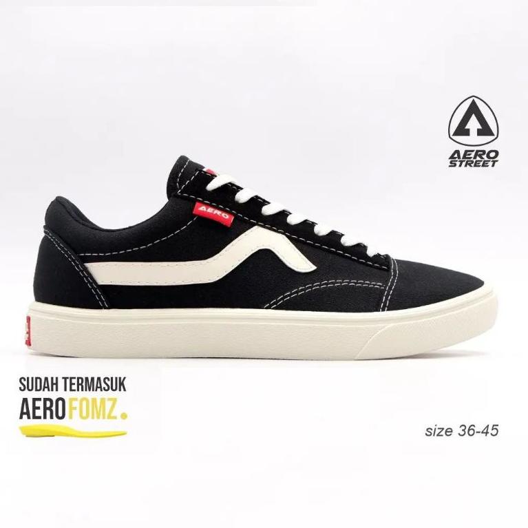 TERKINI D926 Sepatu Aerostreet massive low black natural original ㄼ