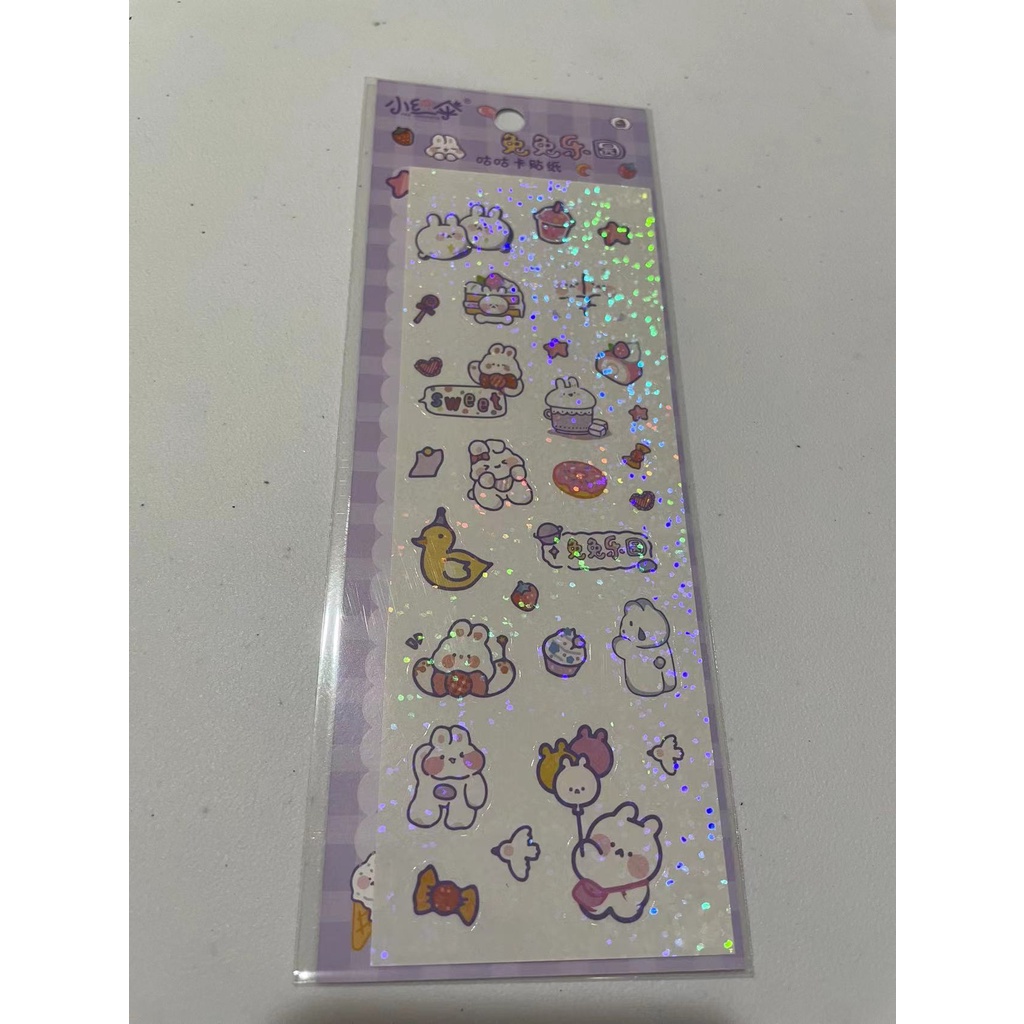 Sticker Hologram Ala Anak Korea / Sticker Lucu Aneka Karakter A-32