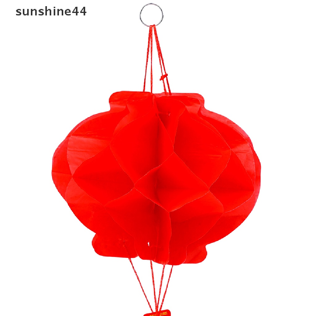 Sunshine 10Pcs 2023dekorasi Lampion Kertas Merah Imlek Tradisional.