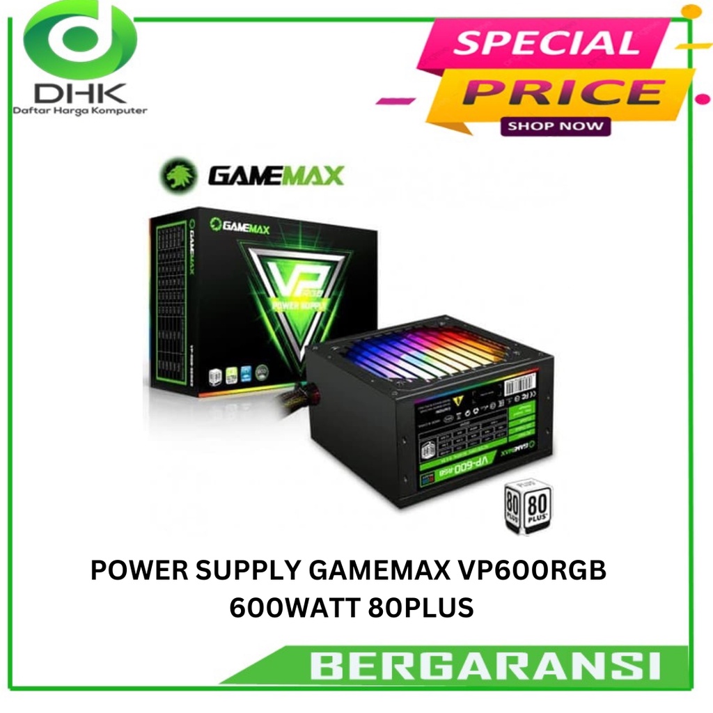 Power Supply GAMEMAX VP-600 RGB - 600W 80+