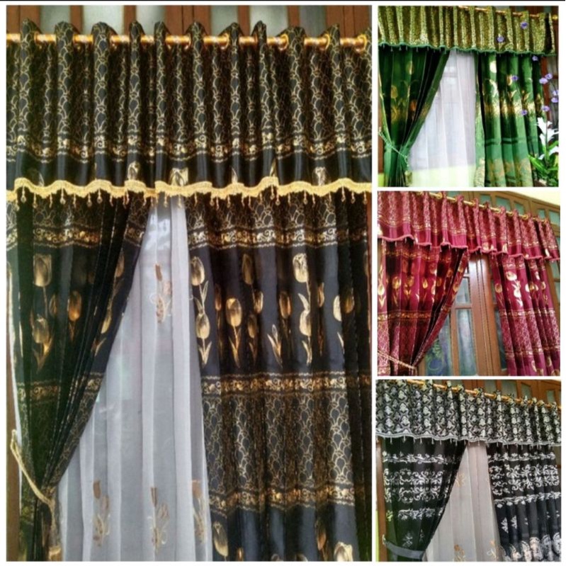 Gorden Blackout Impor Premium Tebal Gorden Model Poni Pisah Gorden Pintu Jendela Minimalis